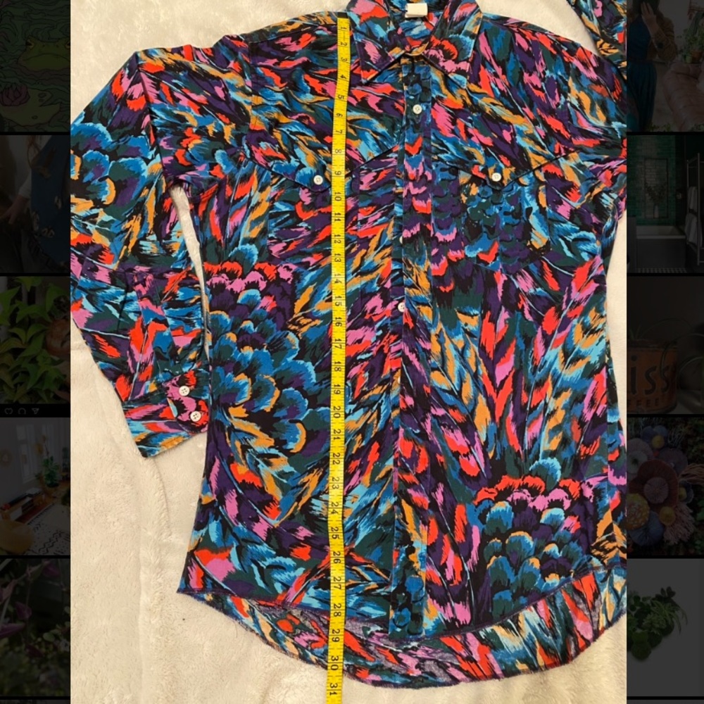 Vintage rainbow button up long sleeve - Picture 6 of 8